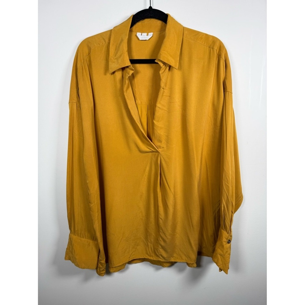 SOSKEN STUDIOS | Oversized Mustard Tunic Blouse P2P 25.5"